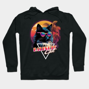 Retro Wave Balinese Cat Miami Shirt Hoodie